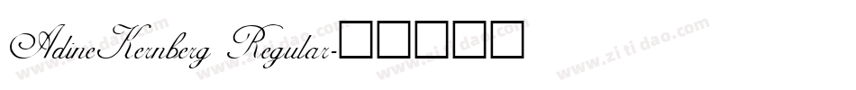 AdineKernberg Regular字体转换